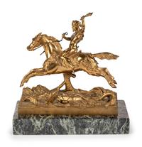 A Continental Gilt Bronze Figural Group