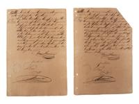 [ENSLAVEMENT & ABOLITION]. A group of 13 Cuban manumission documents, 1844-1873.
