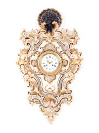 A Continental Majolica Wall Clock