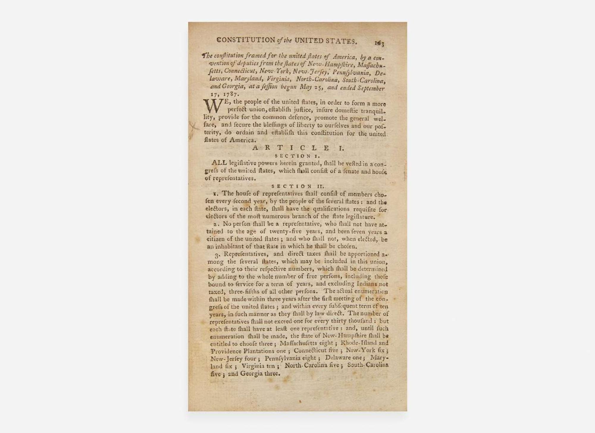 [Americana] The Constitutions of the United States According to the Latest Amendments...