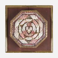 A pair of sailor's shellwork valentines Barbados, late 19th century