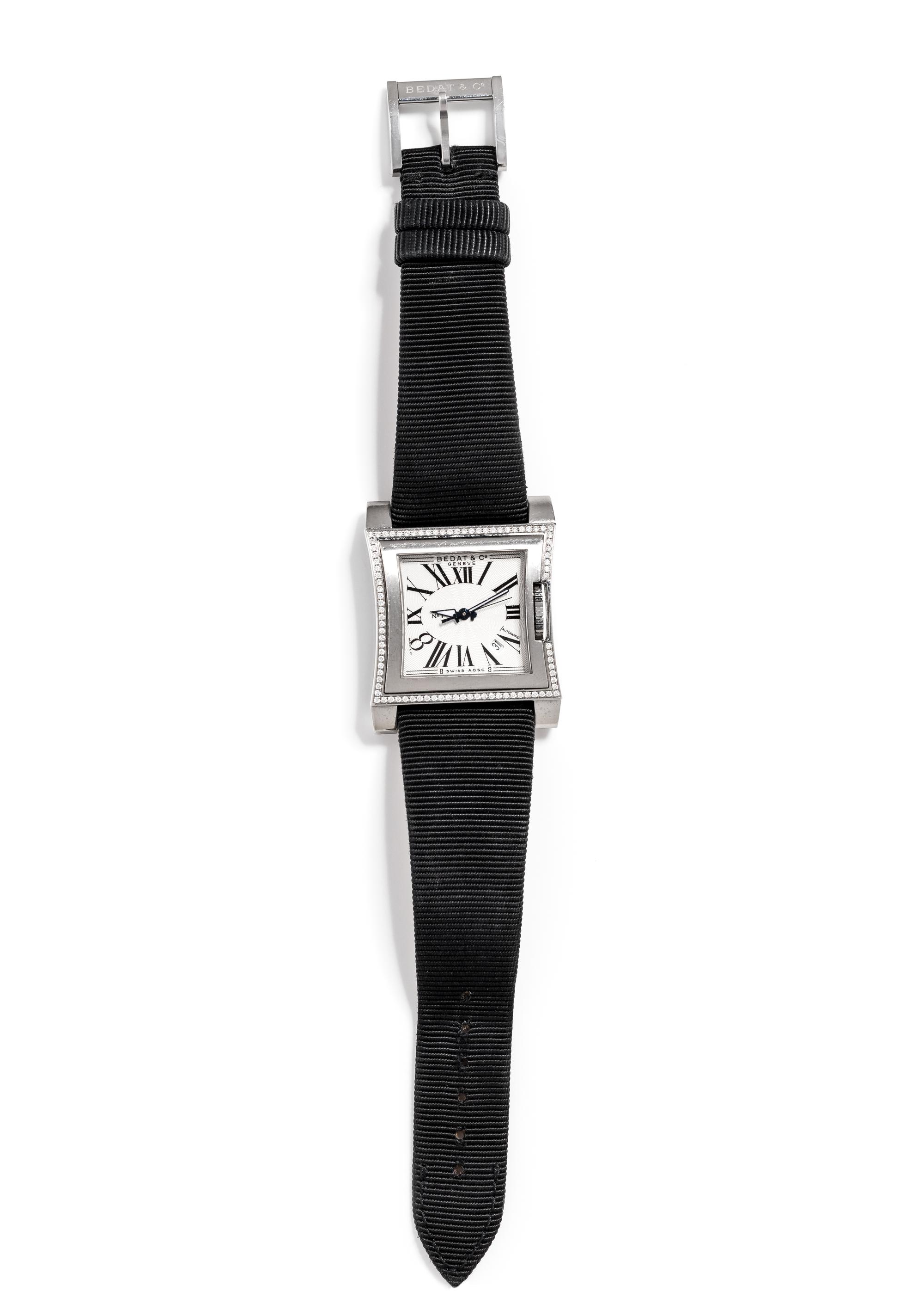BEDAT & CO., STAINLESS STEEL AND DIAMOND REF. 114 'NO. 1' WRISTWATCH
