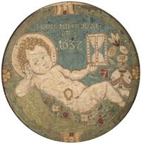 An Ecclesiastical Pieced Silk and Embellished Needlework Roundel