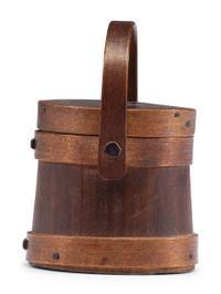 A Miniature Lidded Firkin