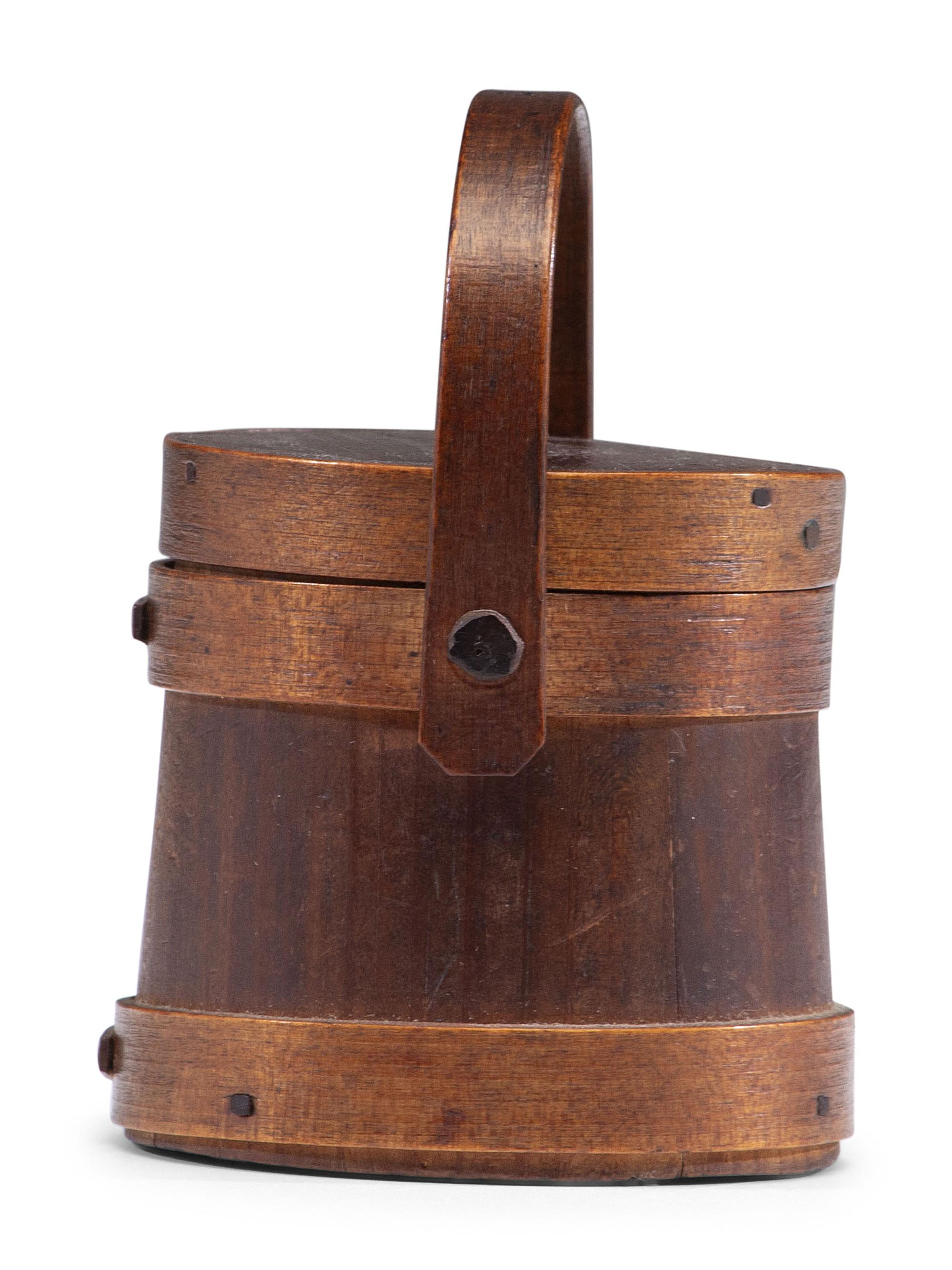 A Miniature Lidded Firkin