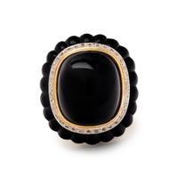ONYX AND DIAMOND RING