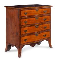 A Federal Satinwood and Mahogany Chest of Drawers