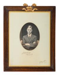[ROYALTY]. WINDSOR, Edward, Duke of (1894-1972, "Edward VIII, King of England"). Photograph SIGNED ("Edward"), as Prince of Wales. Oxford, England, 1914.