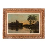 Karl Pierre Daubigny (French, 1846-1886) — Les îles près de l'île de Vaux-Oise , c. 1876-1878