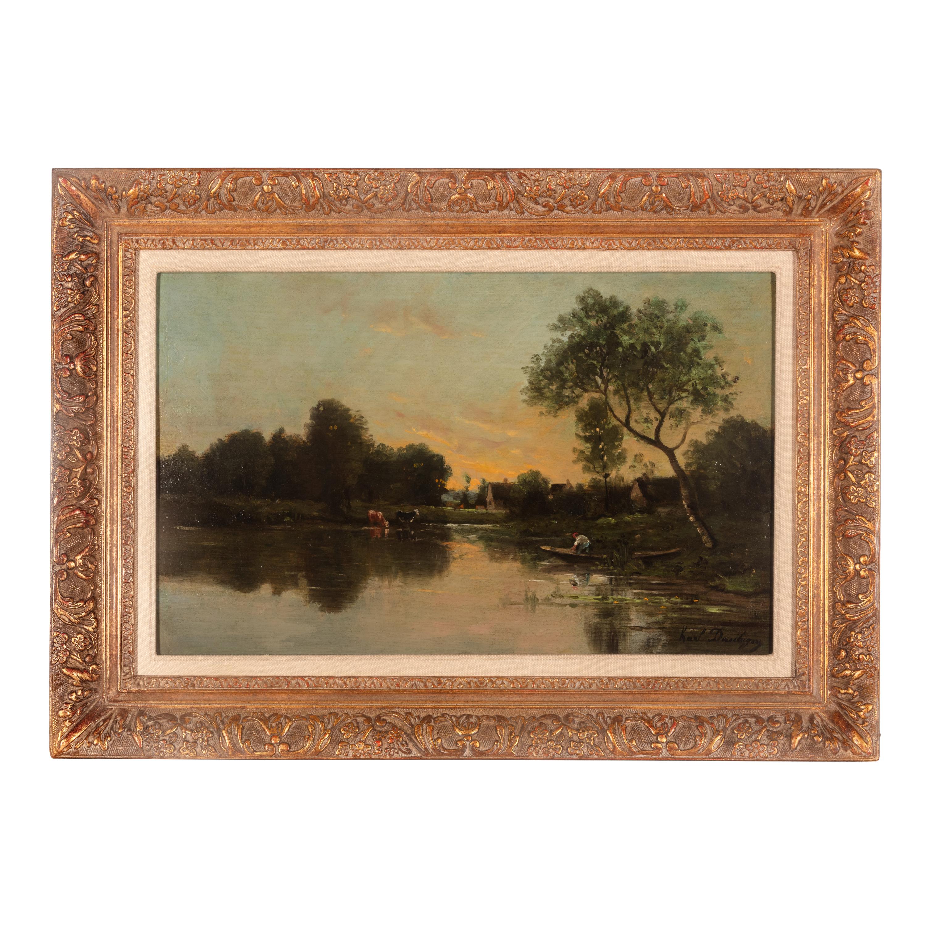 Karl Pierre Daubigny (French, 1846-1886) — Les îles près de l'île de Vaux-Oise , c. 1876-1878