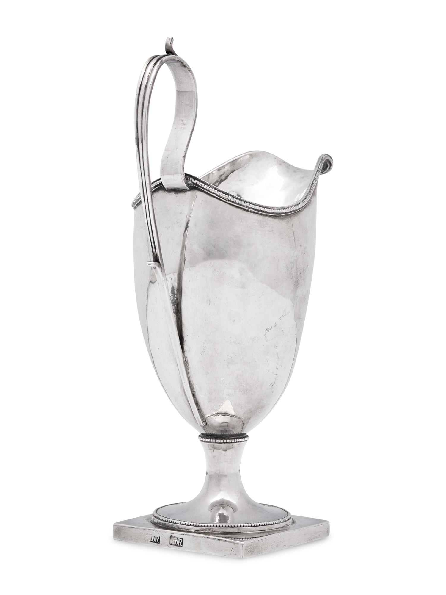 A Silver Creamer, Joseph & Nathaniel Richardson (active 1777-1790), Philadelphia, PA, Circa 1785
