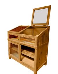 A Pine and Glass Display Case 47.5" W x 24.5" D x 47" H — Argentina, 20th Century