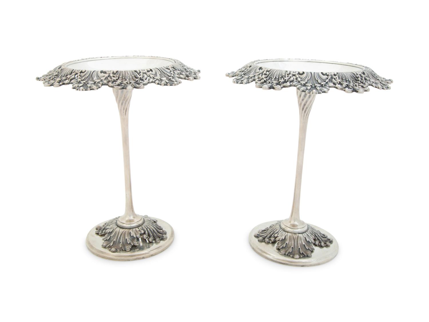 A Pair of Tiffany and Co. Silver Compotes