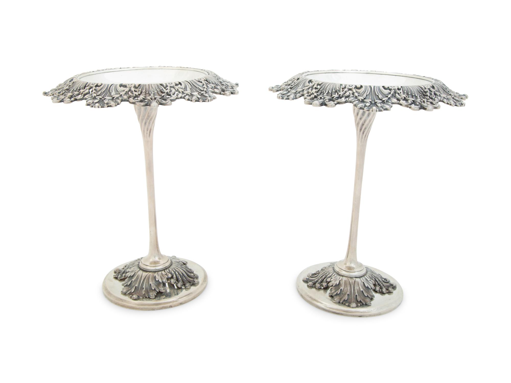 A Pair of Tiffany and Co. Silver Compotes