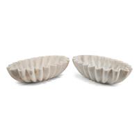 A Pair of Italian Carved Fluted Bowls