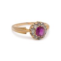 ANTIQUE, RUBY AND DIAMOND RING