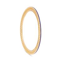 TIFFANY & CO., PALOMA PICASSO, YELLOW GOLD AND ENAMEL BANGLE BRACELET