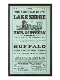 [TRANSPORTATION - RAILROAD]. The American Route via Lake Shore and Mich. Southern Railway and its Western Connections . Buffalo, NY: The Courier Company, Printers, 1879.
