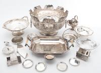 An English Silver-plate Monteith Diameter 18 inches.