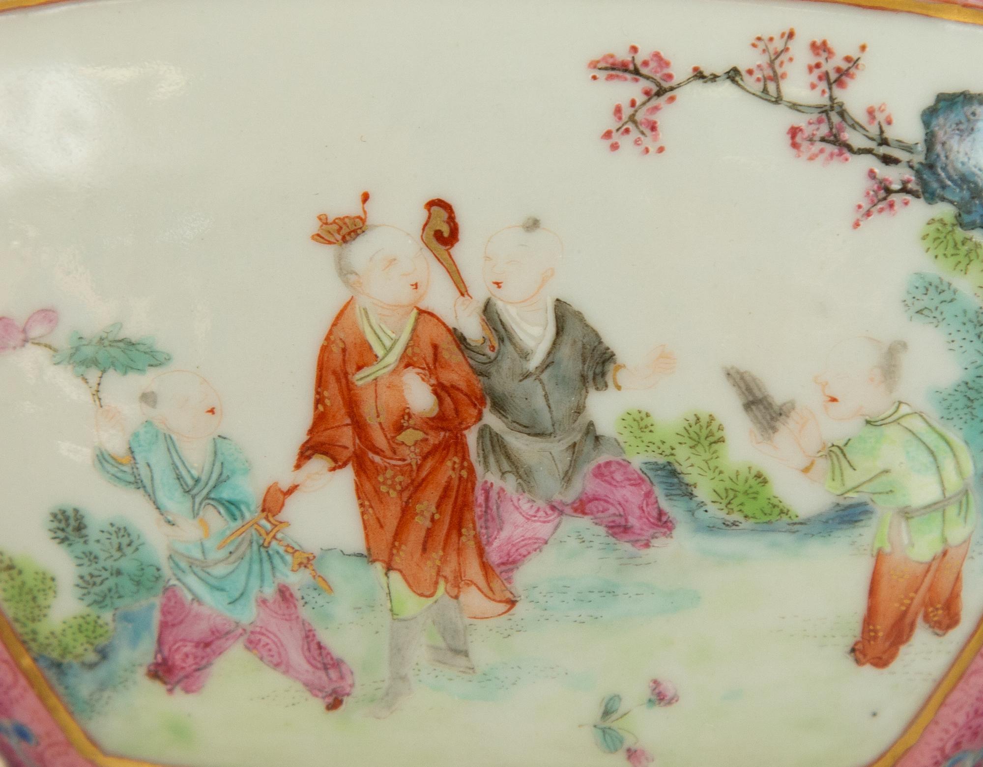 A Pair of Famille Rose Porcelain Wall Pockets