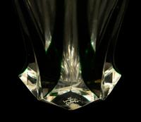 A Murano Green Overlay Clear Glass Vase signed Cenedese — 20th Century