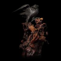 A Japanese Patinated Bronze Figure of an Eagle, Atsuyoshi for the Maruki Co. 丸木製厚義作銅鷹置物