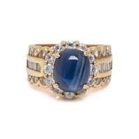 SAPPHIRE AND DIAMOND RING