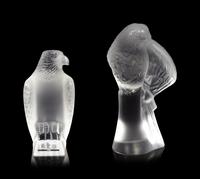 Two Lalique Bird Ornaments