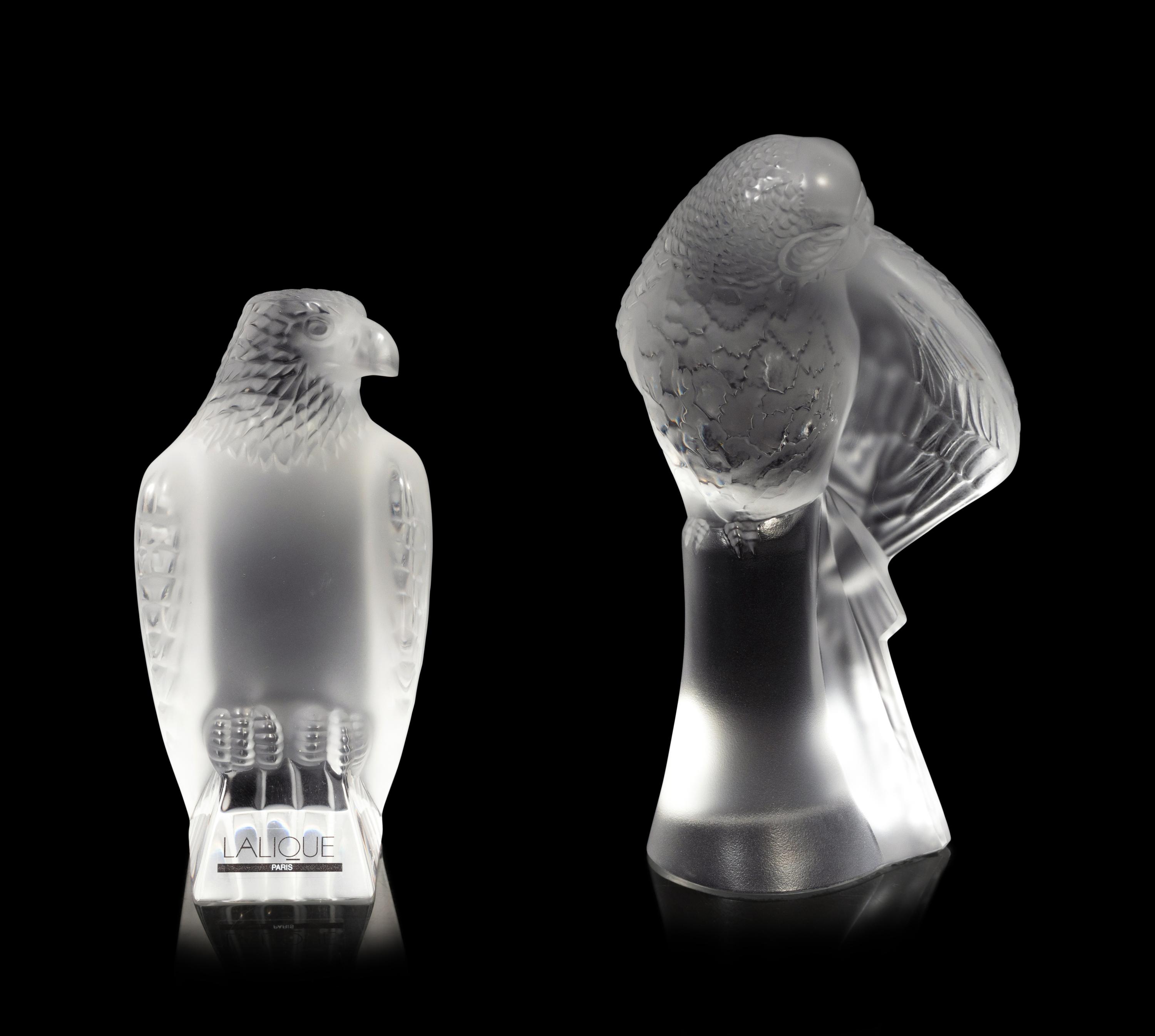 Two Lalique Bird Ornaments