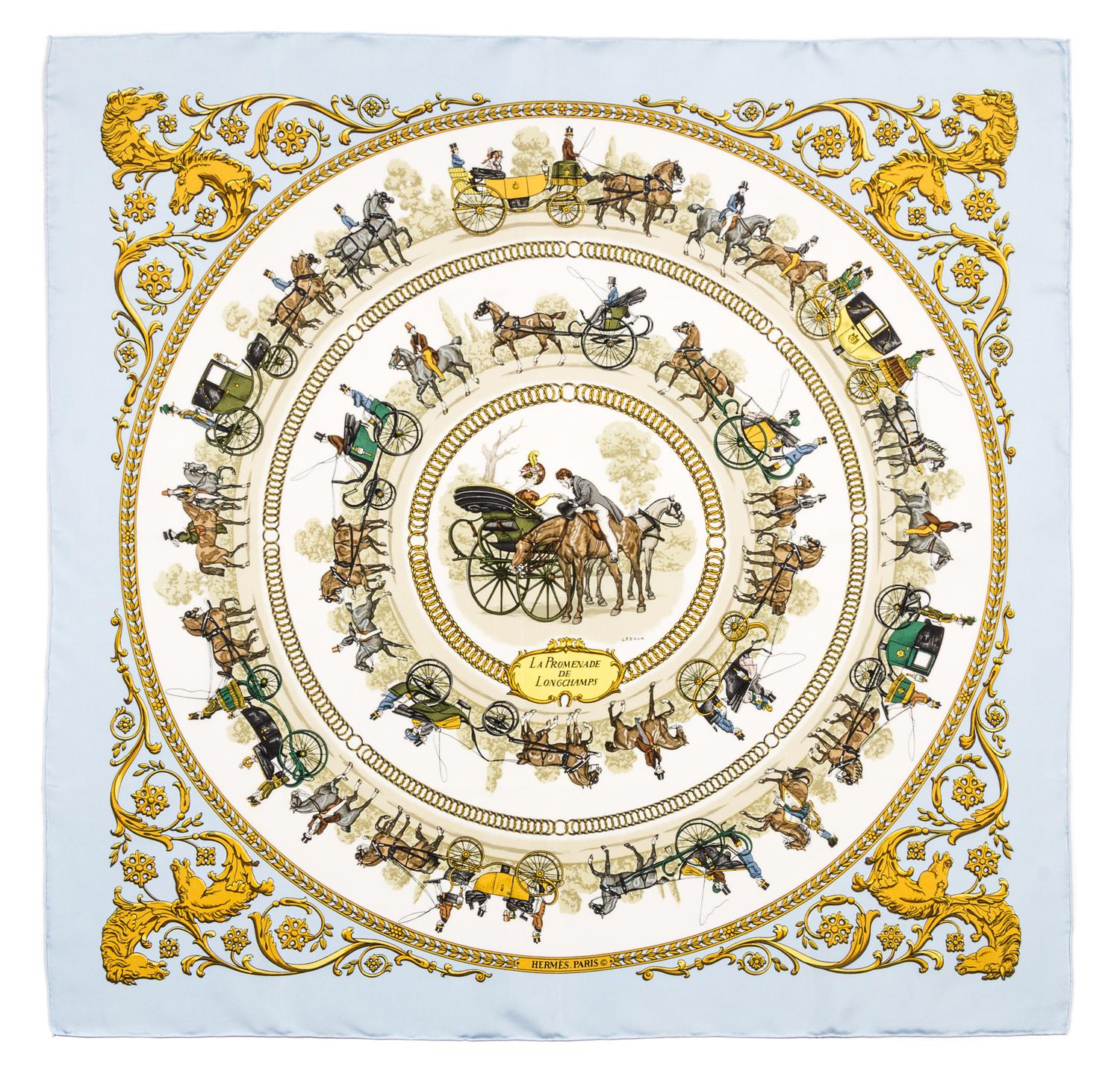 An Hermes 90cm Silk Scarf, 36"x36".