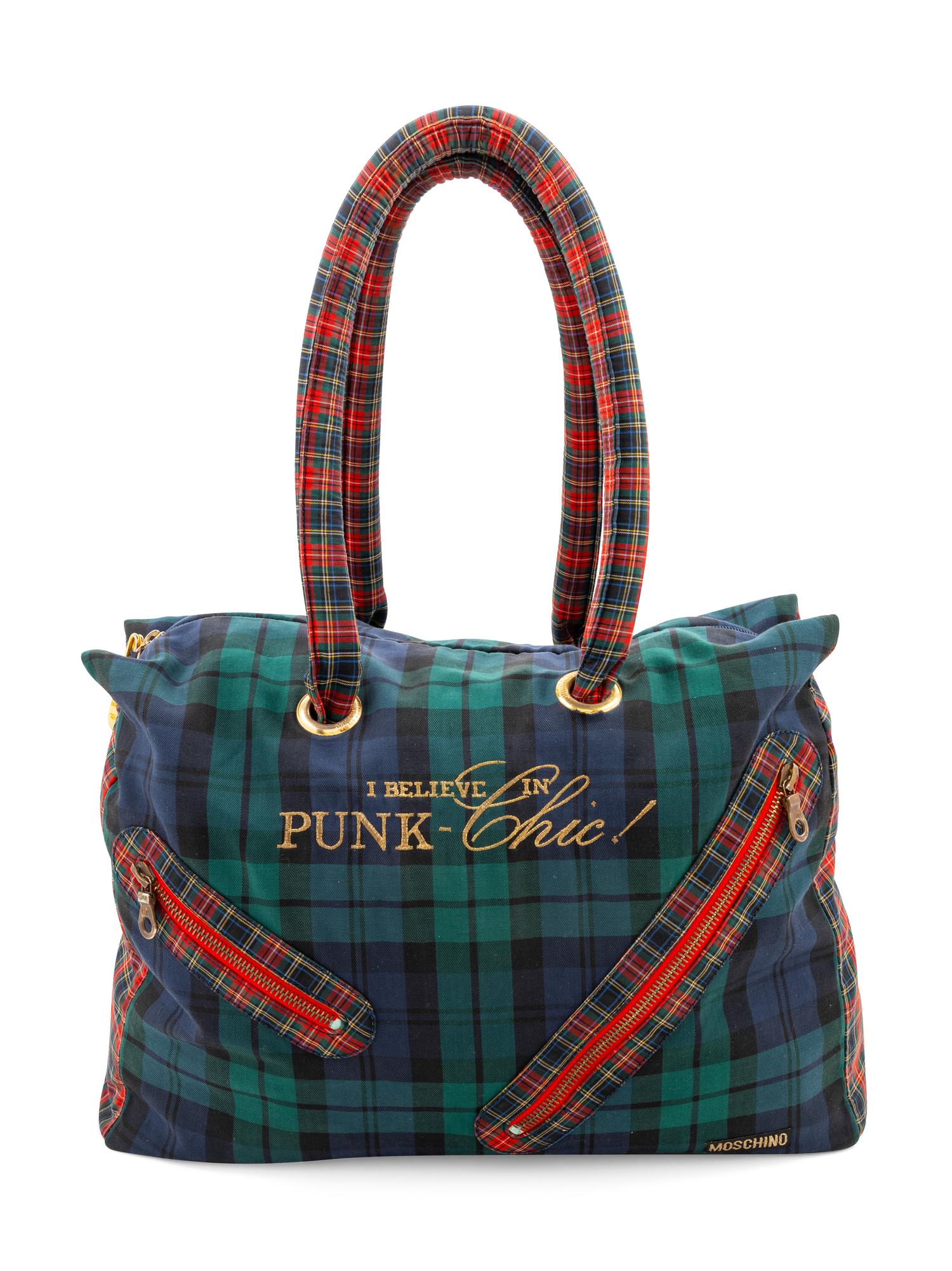 Moschino Plaid Duffle,