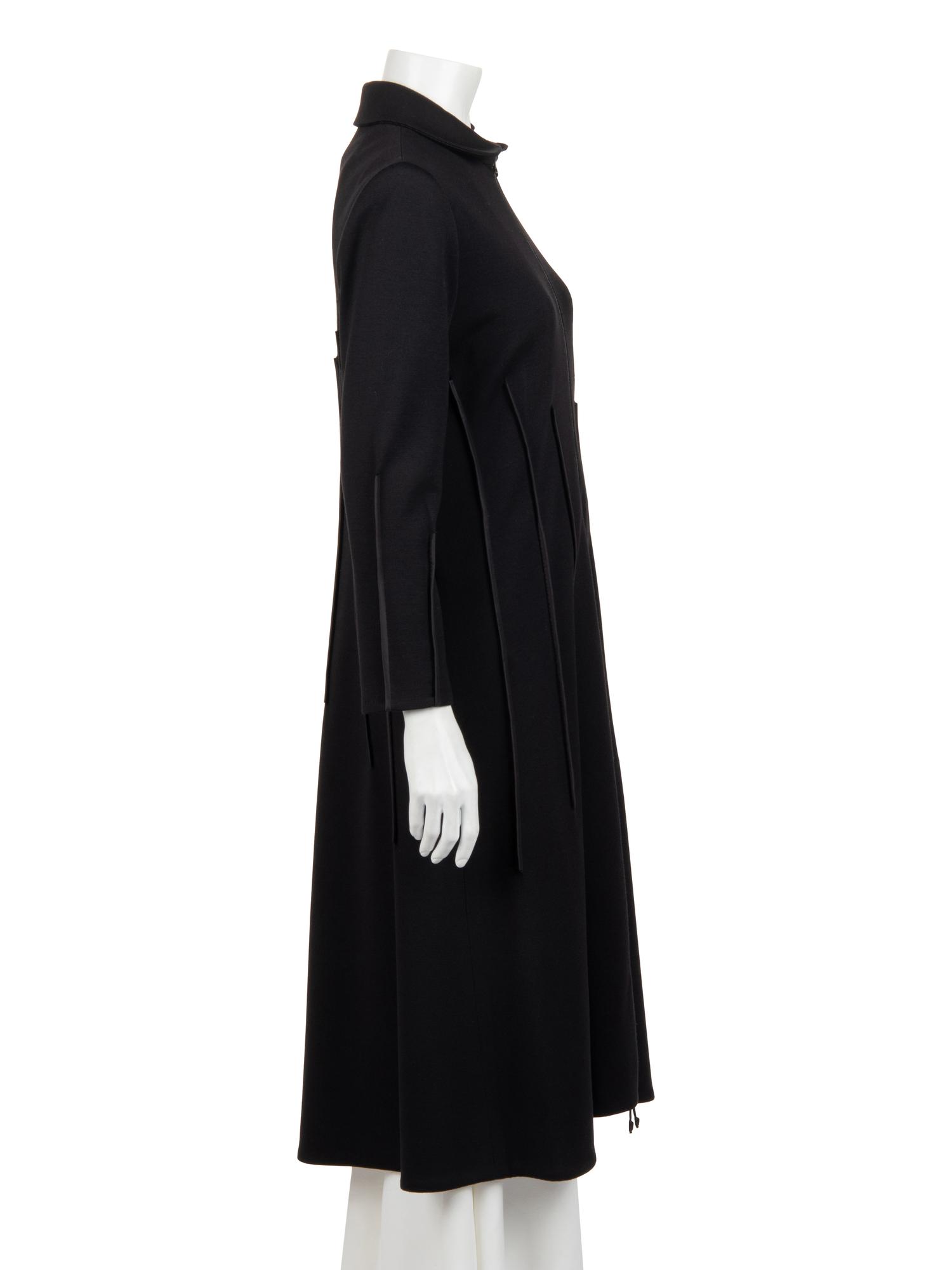 Ralph Rucci Wool Knit Zip Front Dress