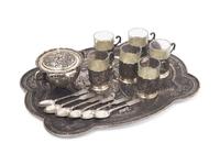 A Persian Silver Tea and Coffee Service