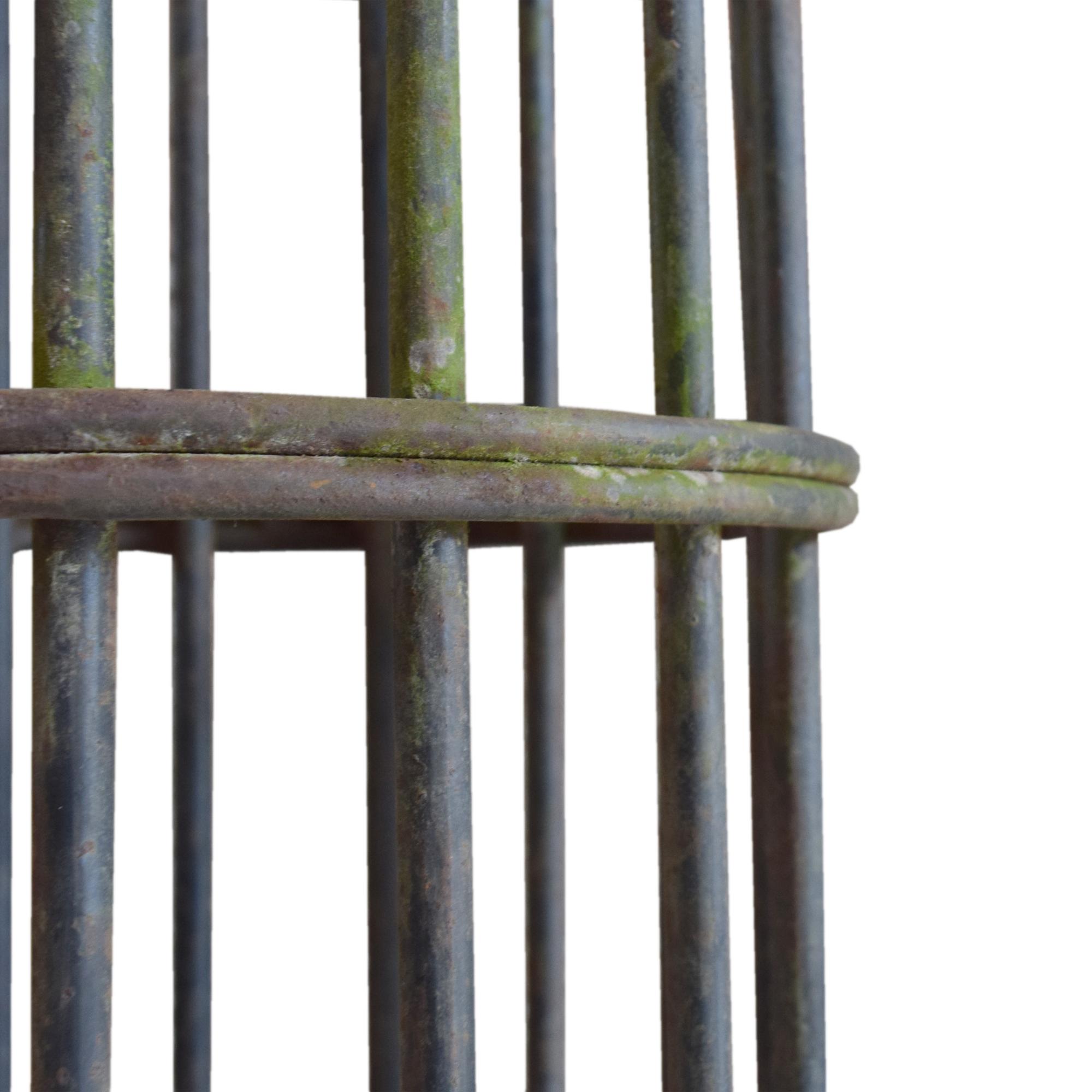 A Pair of Wrought Iron Columns 24" W x 16" D x 98.5" H — France, Mid-20th Century