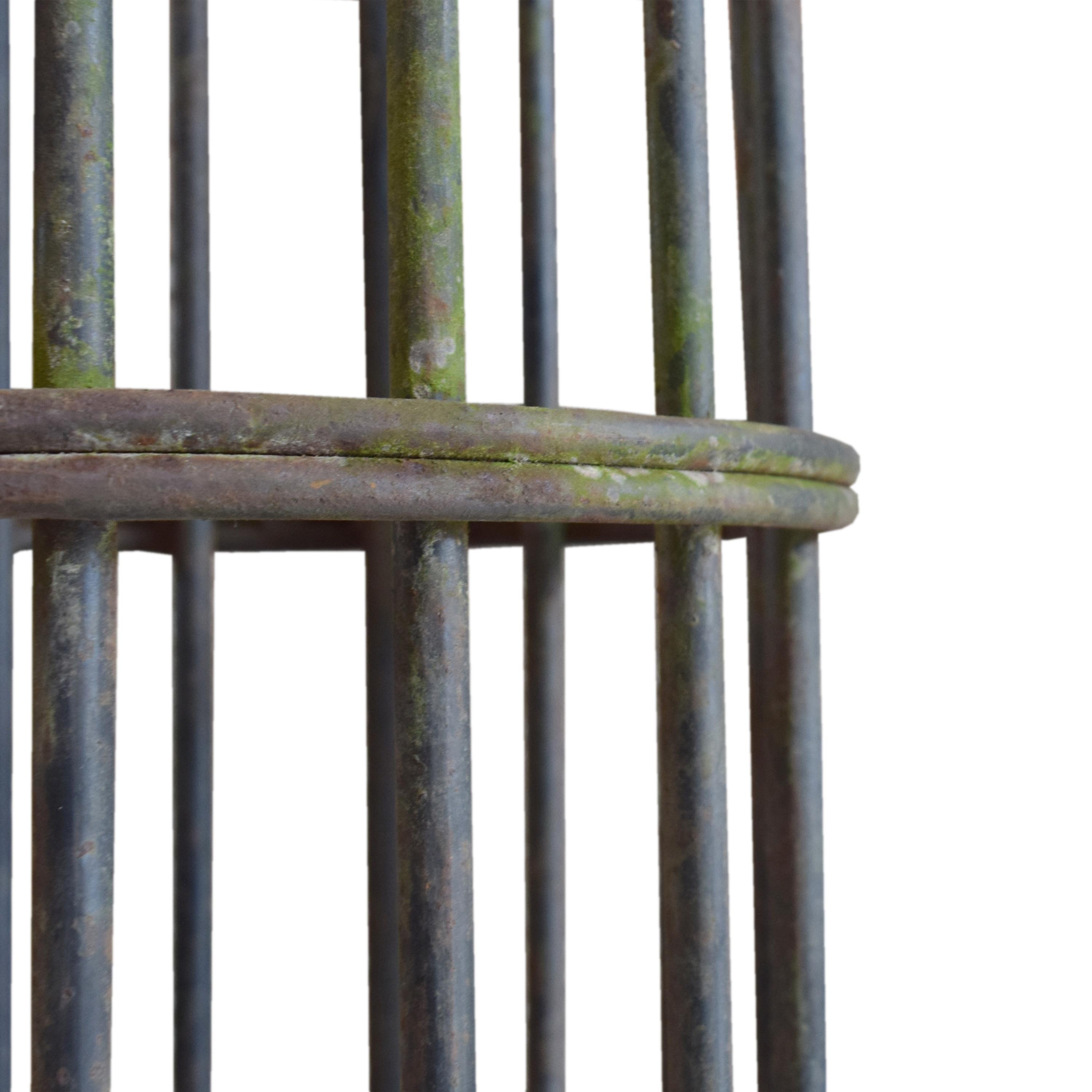 A Pair of Wrought Iron Columns 24" W x 16" D x 98.5" H — France, Mid-20th Century