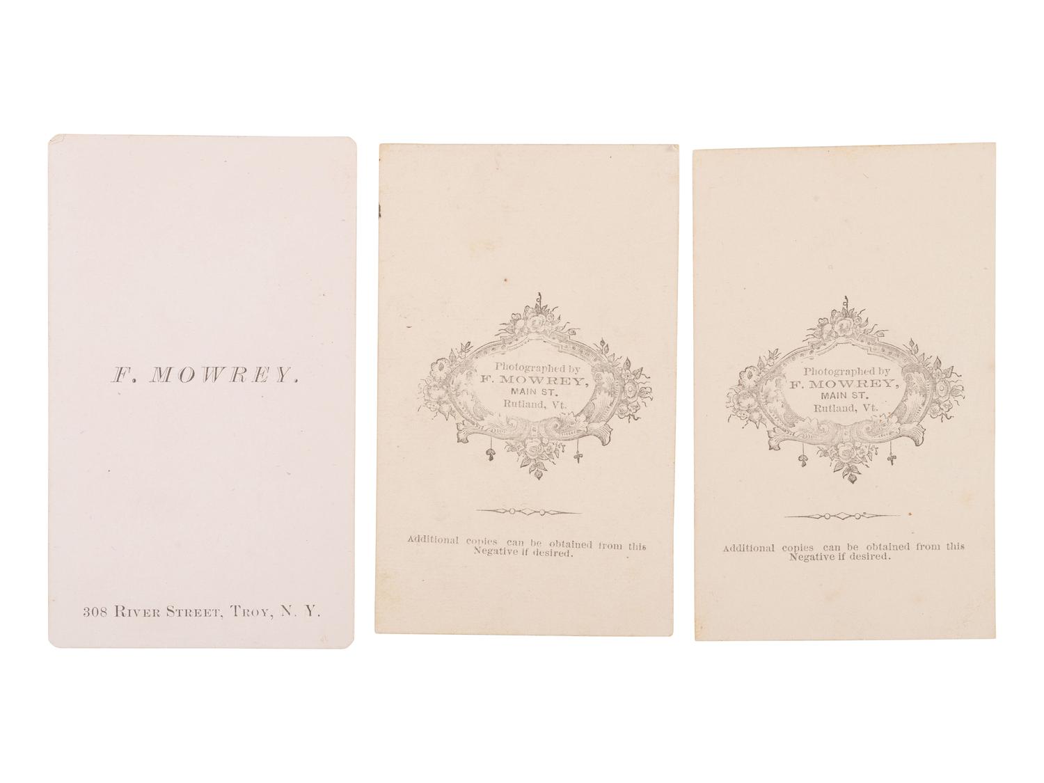 [Early Photo] Album related to photographer Francis Mowrey incl Image of Himself Dressed as a Woman