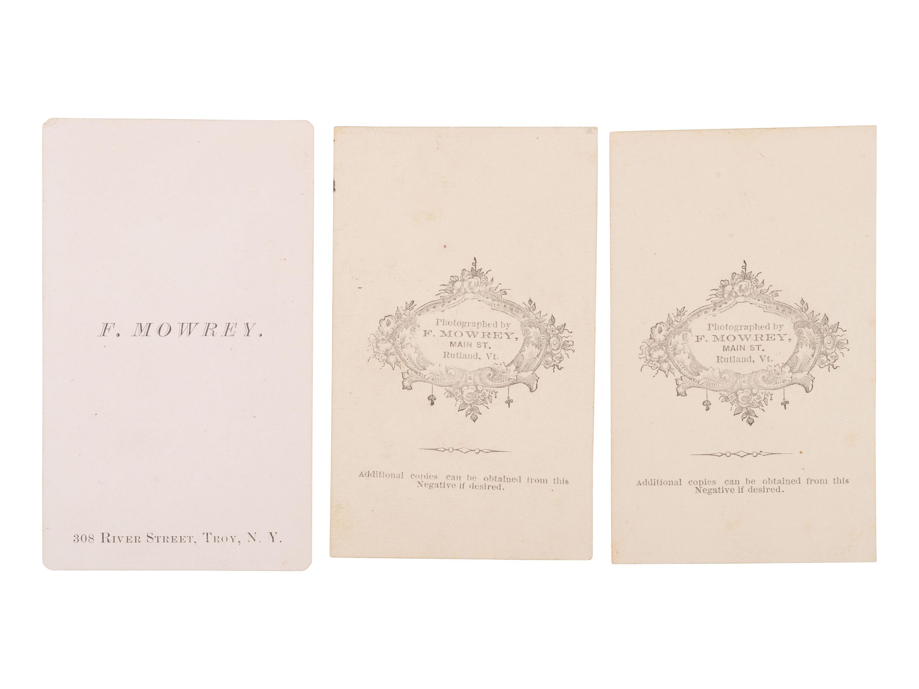 [Early Photo] Album related to photographer Francis Mowrey incl Image of Himself Dressed as a Woman