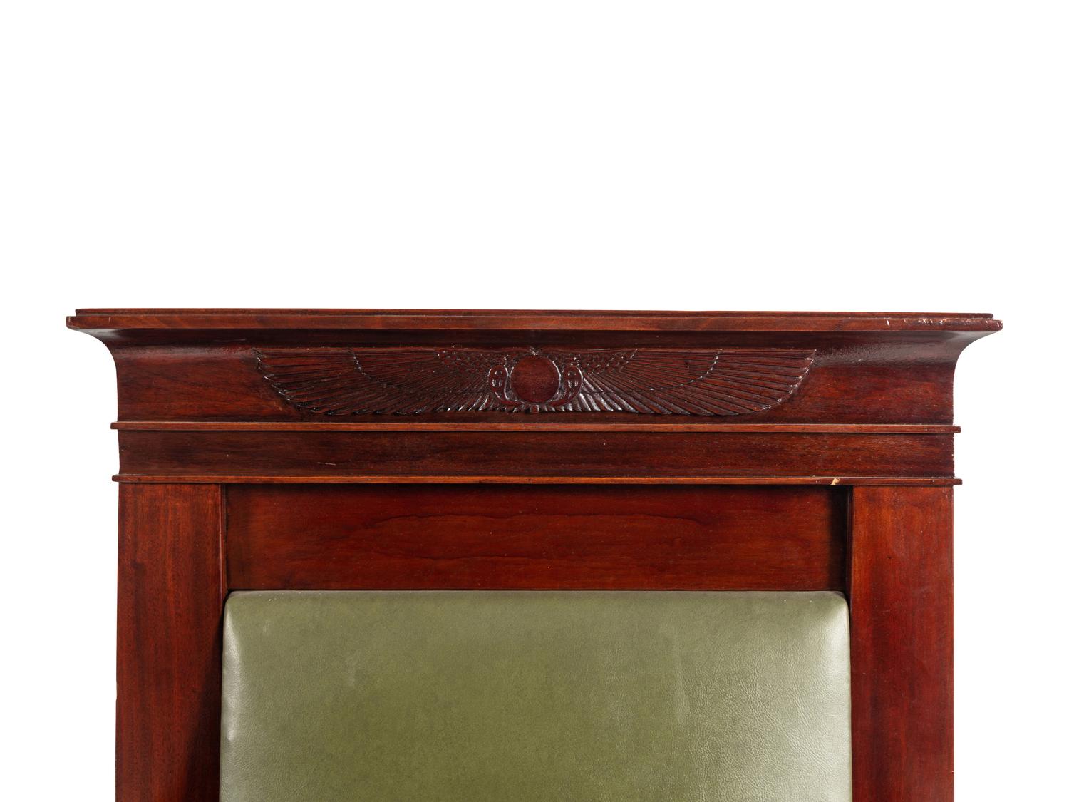 A Pair of Egyptian Revival Throne Chairs