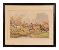 Henry Murray (British, 19th Century) Hunting Scenes watercolor on paper
