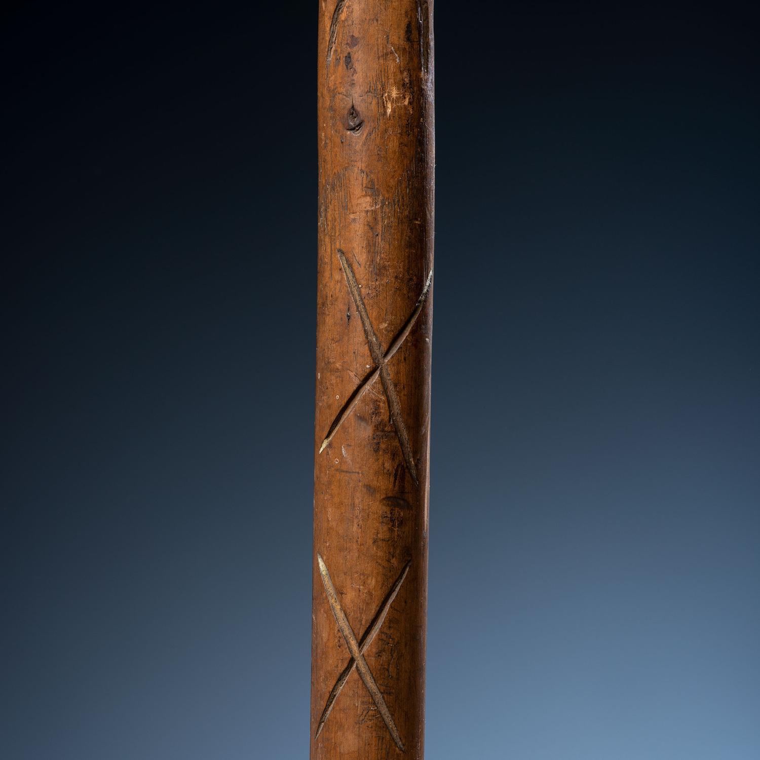 Northern Plains Spike Club, with Horse Track Decorations, From an Estate in Sinking Spring, Ohio