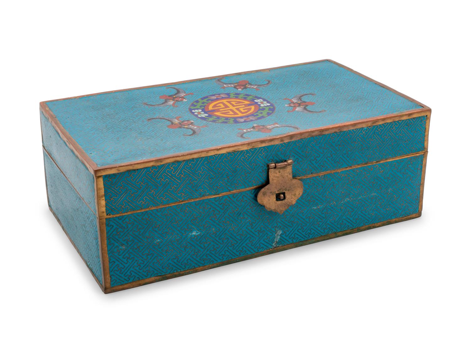 Three Chinese Cloisonné Enameled Articles