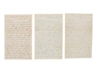 [CIVIL WAR]. 3 letters from D. H. Barber, 6th NY Heavy Artillery, incl. battle content from Brandy Station, the Wilderness, and Bethesda Church.