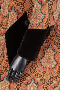 Paisley Coat Trimmed with Brown Velvet, 1860s