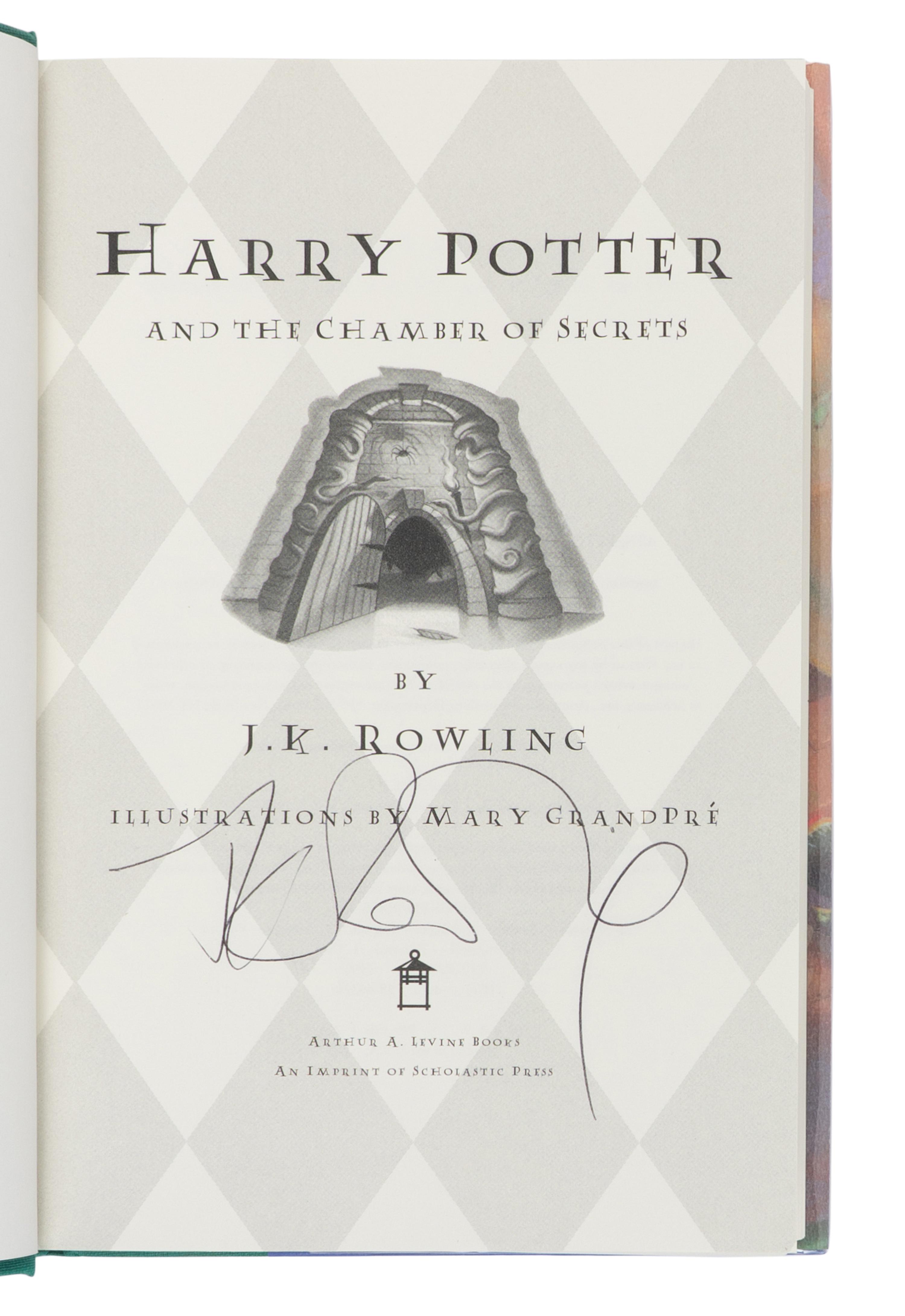 Rowling, J.K. (b. 1965). A group of the first 3 Harry Potter titles, all signed, comprising: