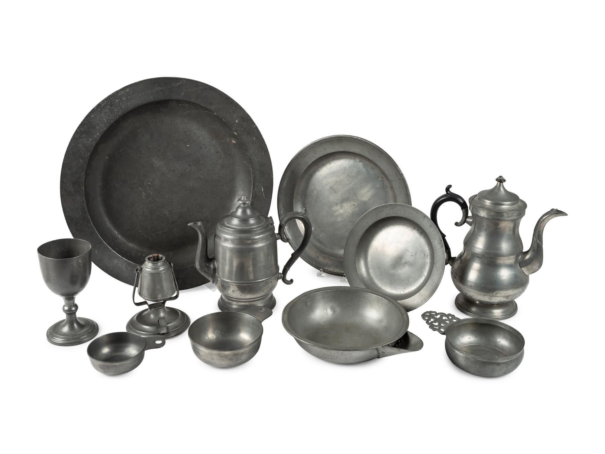 A Collection of American Pewter Table Articles