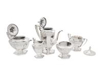 A Dominick and Haff Silver Five-Piece Tea and Coffee Service