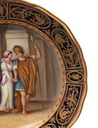 A Meissen Porcelain Plate Depicting a Classical Scene