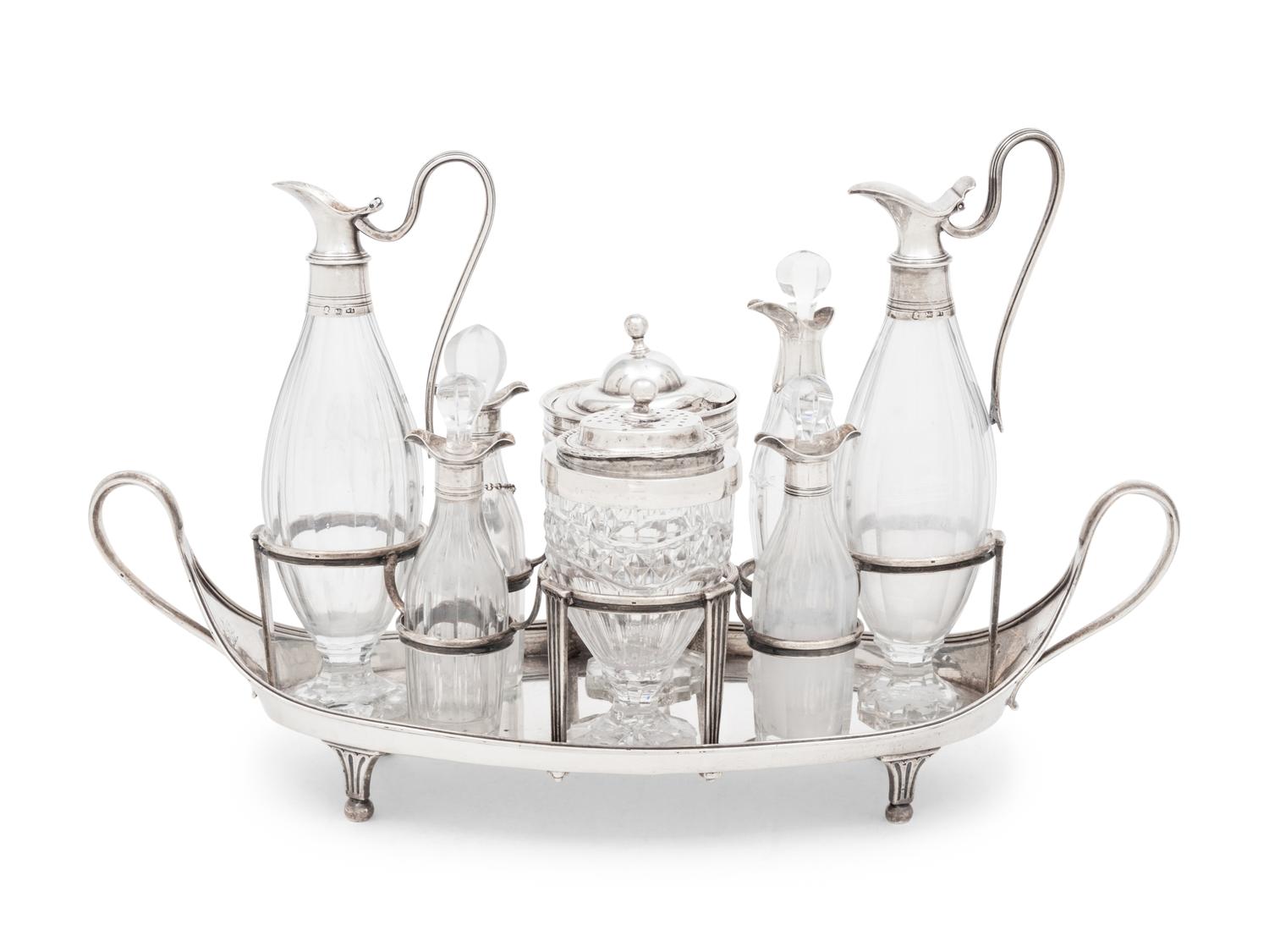 A George III Silver Cruet Set