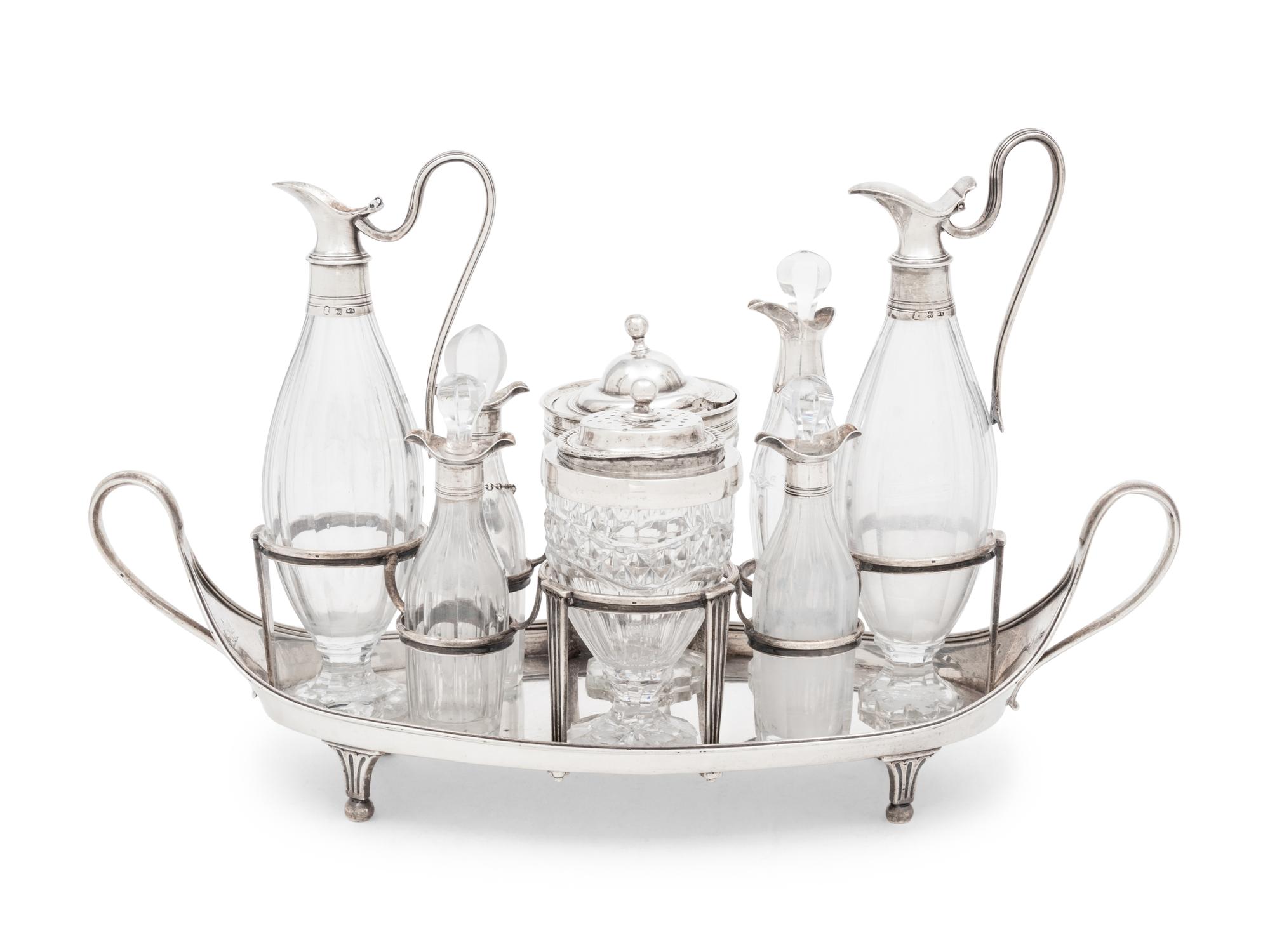 A George III Silver Cruet Set