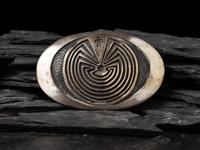 Silver Man-in-the-Maze Belt Buckle